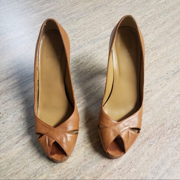 Stuart Weitzman open toe pump/peep toe - Picture 1 of 8
